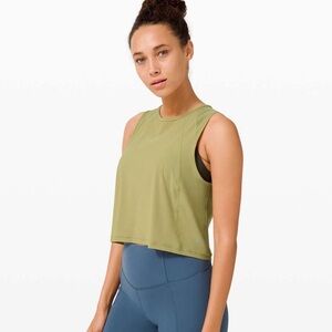 🚫SOLD🚫Lululemon Sculpt Tank *Cropped Hazel Green Size 6
